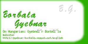 borbala gyebnar business card